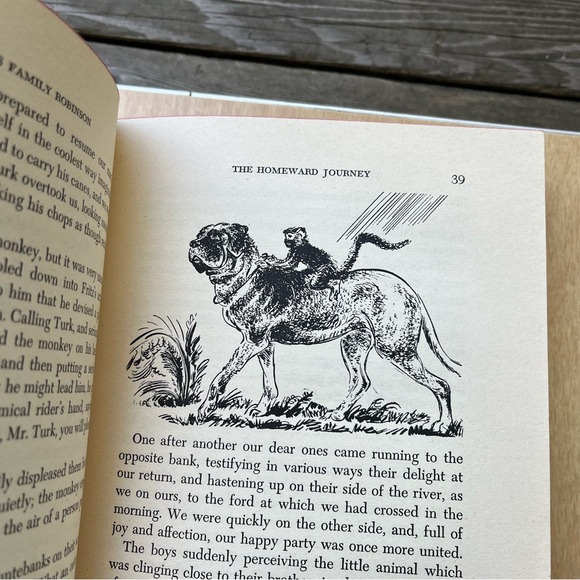 The Swiss Family Robinson Vintage 1949 Hardcover Book By Johann Wyss - Picture 9 of 13